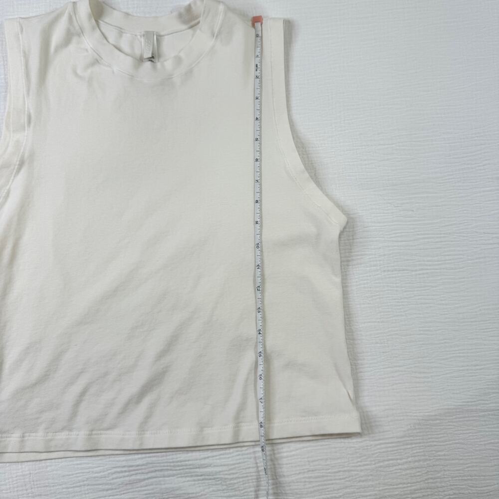 SKIMS Cotton Jersey Mock Neck Crop Tank Top Cream Bone Plus Size 4X Clean Girl - Picture 5 of 11